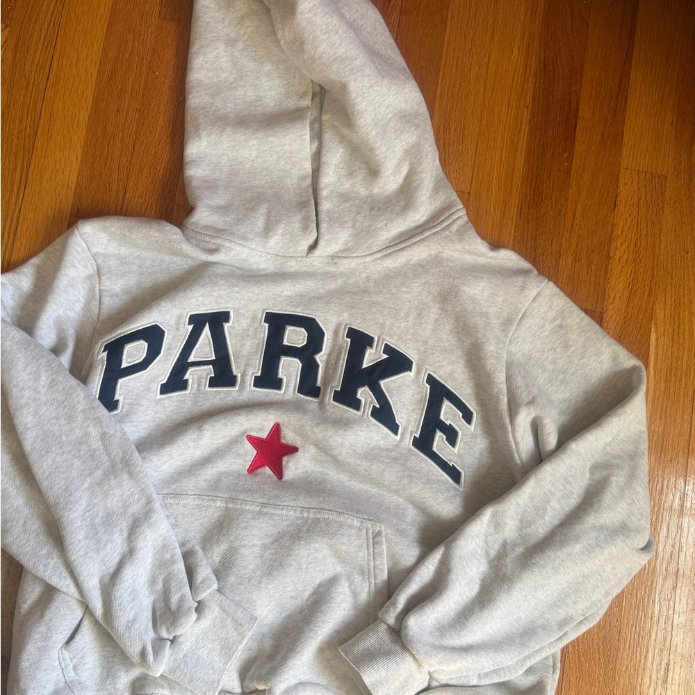 Nwot Grey 'L/XL PARKE' Hoodie with Red Star